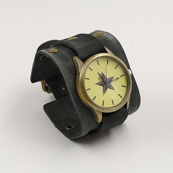 ✨✨BRAND NEW Punk Style Vintage Leather Men's Watch - Picture 5 of 5